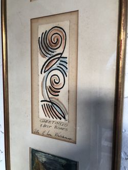 RARE Original Louis Wolchonok Watercolor & Ink - Mid-Century NYC Scene.