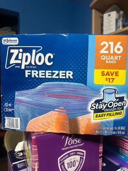 Ziploc Freezer Quart Bags 216 Count