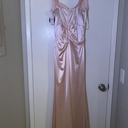 Formal dress pink satin