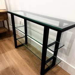Console With Glass Shelves