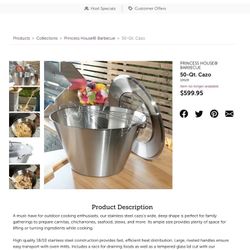 Princess House 50 Qt. Barbecue