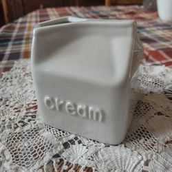 ceramic CREAM carton creamer pitcher