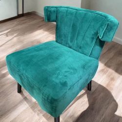 New Channel Tufted Armless Wingback Accent Chair 