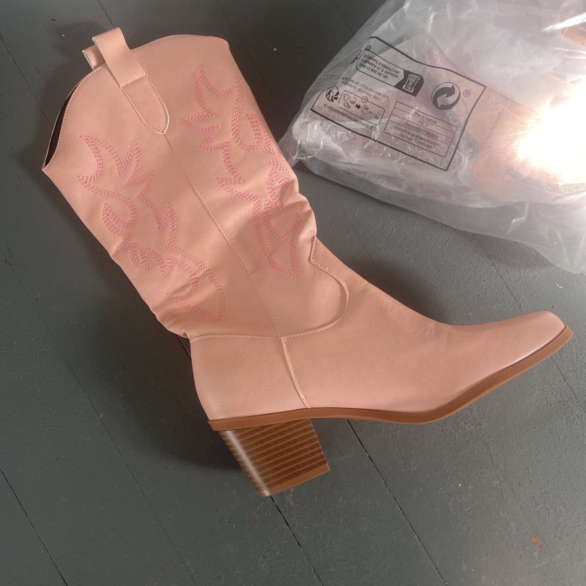 Pink boots