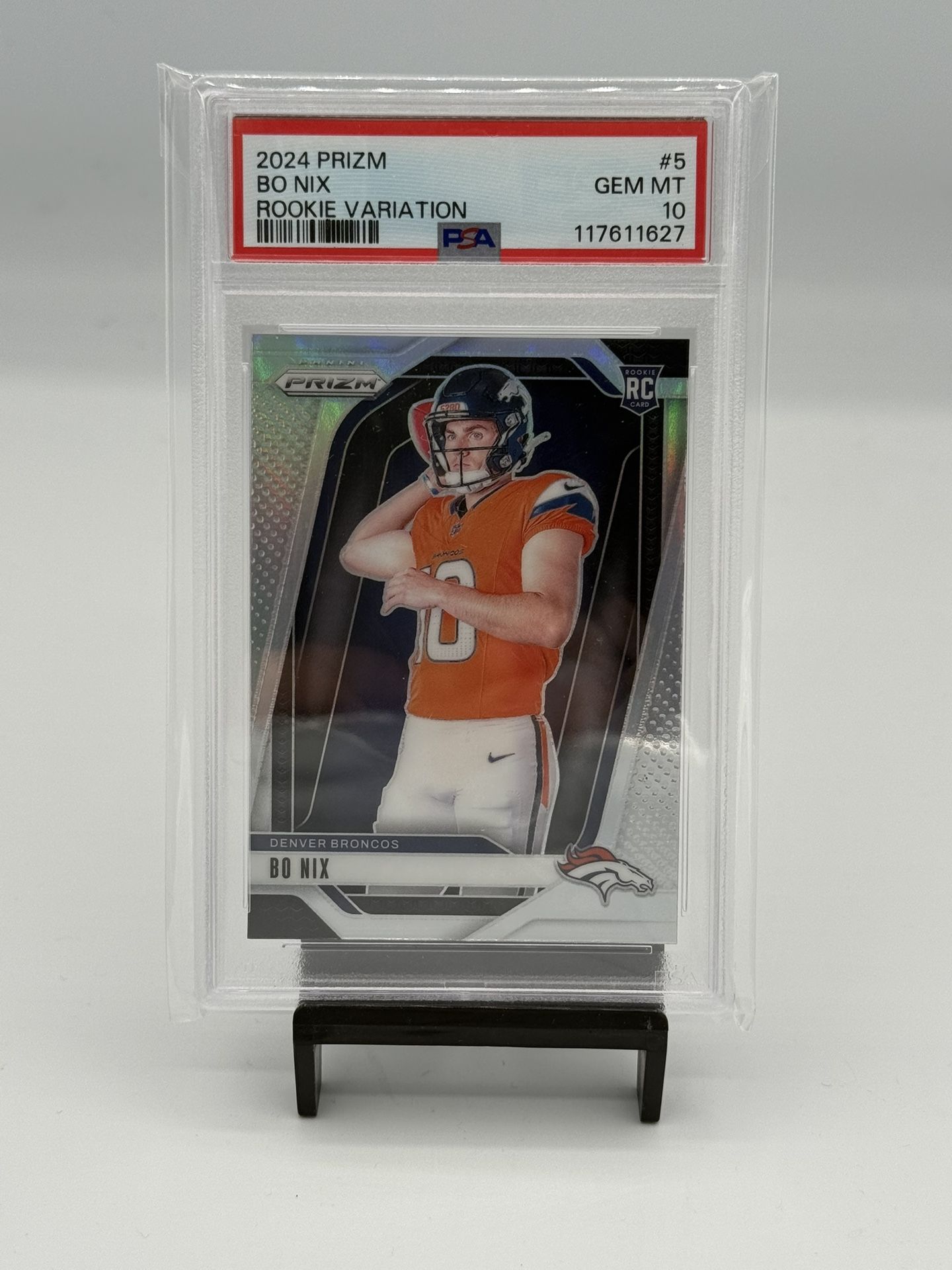 2024 Panini Prizm Rookie Variation #5 Bo Nix PSA 10