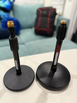 Set of Table / Desk Microphone Stands for XLR and standard Microphones (SHURE & GATOR FRAMEWORKS)