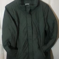 women's large Talbot's olive green coat