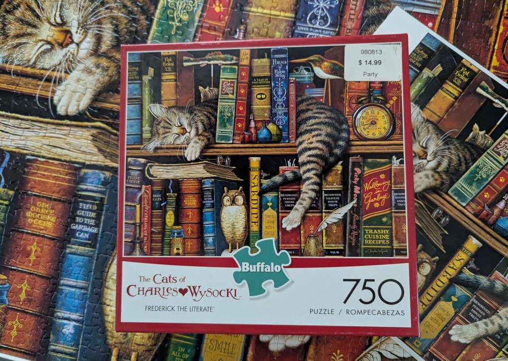 Buffalo Game Puzzle 750 Pieces, W/Box W/ Bonus Reference Poster