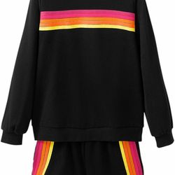 Women's Two Piece Lounge Set  Summer Casual Oversized Shirts Running Shorts Matching