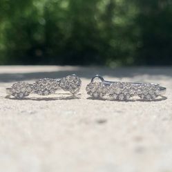 14K Gold 2.7 Ct Diamond Earrings (Jewelry Box Included)