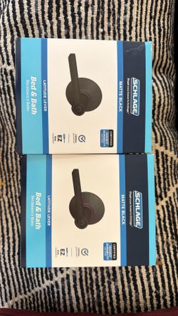 Schlage Matter Black Bed and Bath Door Levers
