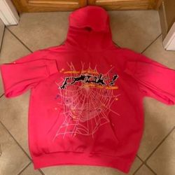 Sp5der pink hoodie