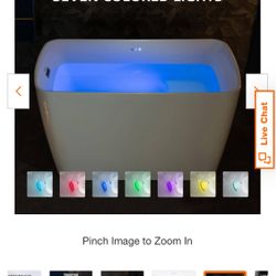BRAND NEW 48”x27” 🛁 BATHTUB With LED LIGHT AND MASSAGE