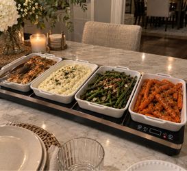 Electric Food Warming Tray – 4-Zone Buffet Server
