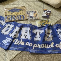 Blue & Gold Graduation Decorations