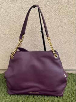 Michael Kors Raven Leather Large Shoulder Bag EUC/Bolsa MK
