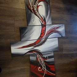 4 Pcs Canvas Painting