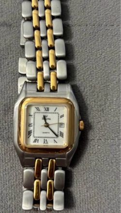 Vintage Bulova Two Tone Tank New Watch