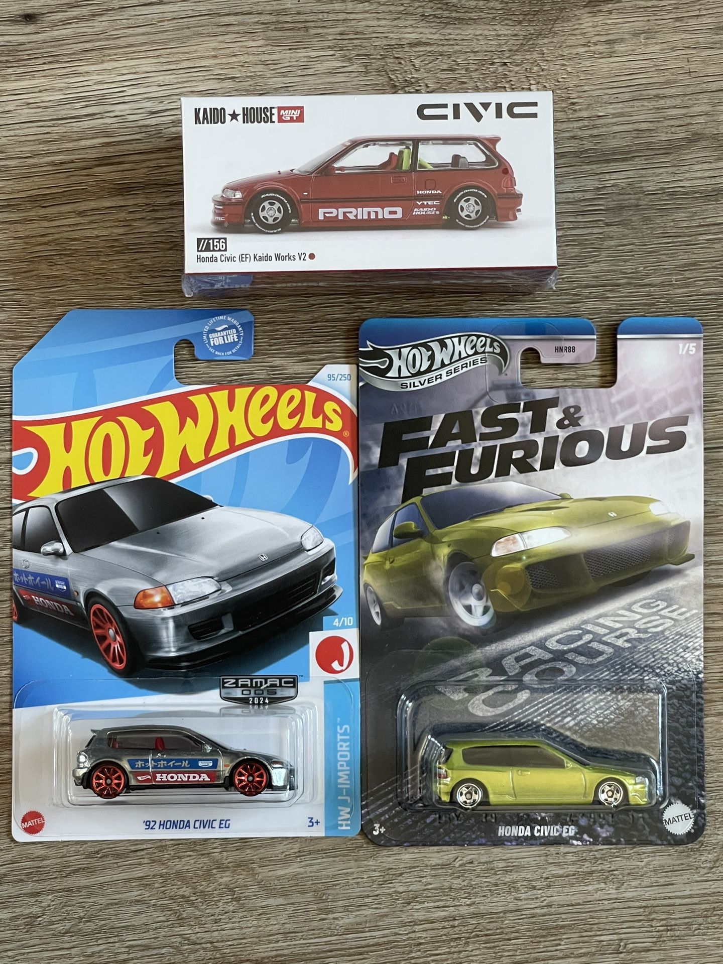 Hot Wheels Honda civic lot of 3