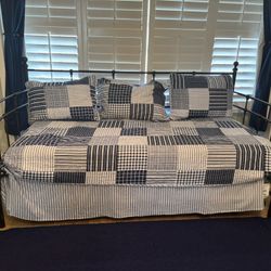 Twin size day bed with trundle and mattresses 
