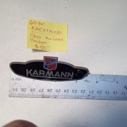 60 74 KARMANN Ghia air cooler badge