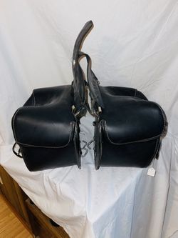 Auburn Leather Rigid Mount Saddlebags For Harley Davidson