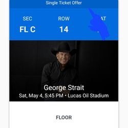 George Strait Ticket For Sale
