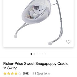 Fisher Price Snuggapuppy Swing In Excellent Condition ! 
