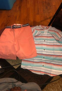 Boys short outfit size 10/12