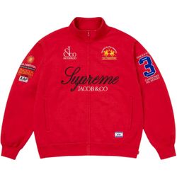 Supreme La Martina Zip Up Sweatshirt Red Large, L  Brand New, In Hand
