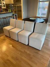 Dining Table Chairs (White Belgium Linen)