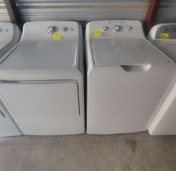 GE STAINLESS STEEL BASKET WASHER AND DRYER