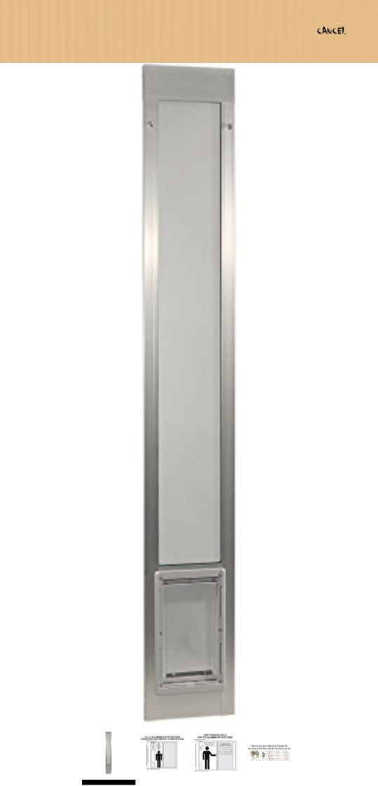 Aluminum Pet Patio Door W/Adjustable Height