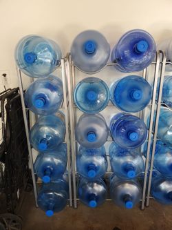 5 gallon water jugs & racks