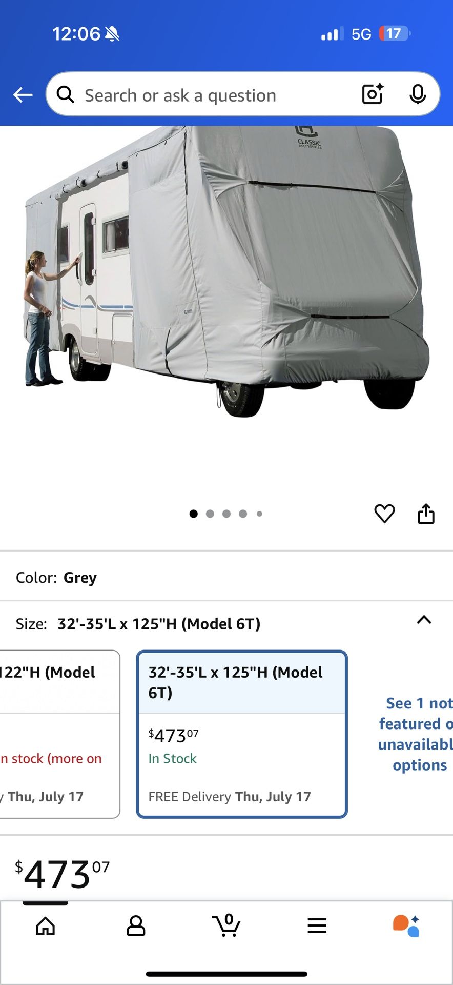 Brand New Class C RV Cover