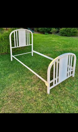 Vintage Twin Metal Bed Frame