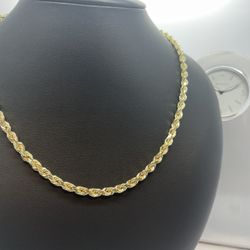Gold Chain Rope 14K Solid New