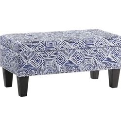 Clement Storage Bench Linen Cream Fabric