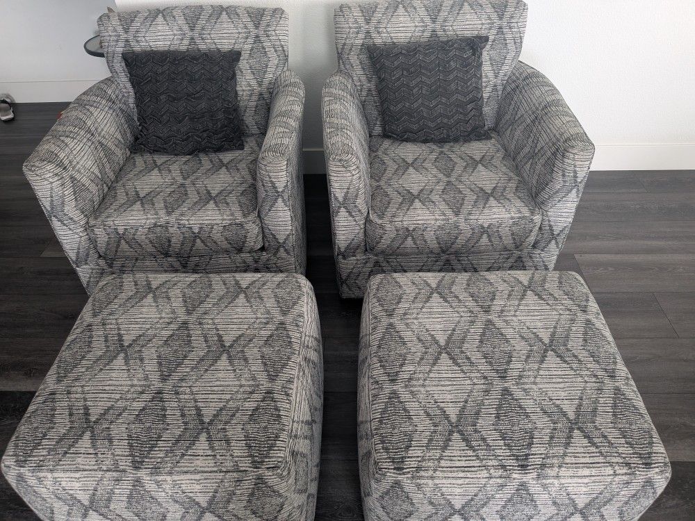 Swivel Chair + Ottoman
