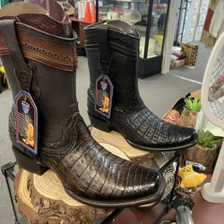 Nuevas botas vaqueras de piel original para hombre