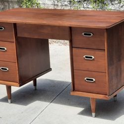 1963 Mid Century Modern 6 drawer BP John DESK And Others