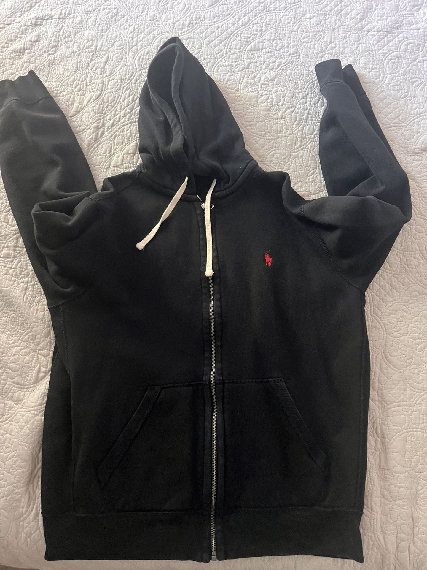 Black Large Polo Hoodie
