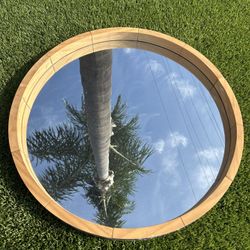 Round Bamboo Mirror 