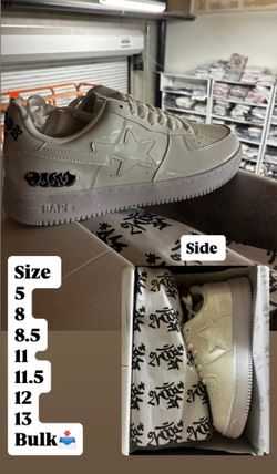 BAPE Bapesta Low-Top Sneakers White Patent