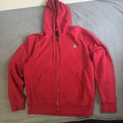 Red Jordan zip-up Hoodie size S