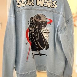 Disneyland Star Wars Denim Jacket Darth Vader Storm Troopers 2024