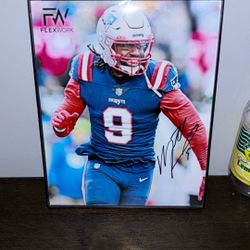 Matthew Judon # 9 Patriot Framed Signed Picture