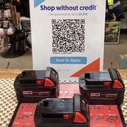 Milwaukee M18 5.0 Ah Lithium-Ion XC Extended Capacity Battery $100 EACH 