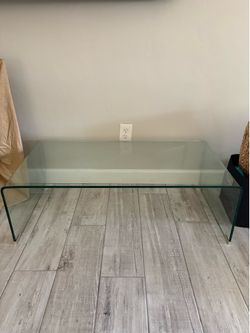 Glass coffee table