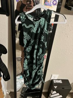 Motel Rocks Black Dragon Print Mini Dress